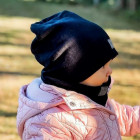Kids beanie for fall winter spring BUBOO Luxury - Black 