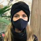 Stylish woman headband for spring autumn or winter, Black