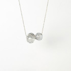 Female stylish elegant pendant on a luxurious chain LEYTE sparkly white