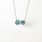 Female stylish elegant pendant on a luxurious chain LEYTE sky blue