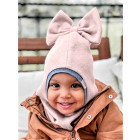 Stylish fall winter mohera wool kids helmet FASHIONISTA pink