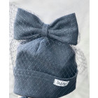 Extremely stylish beanie with a tulle FASHIONISTA