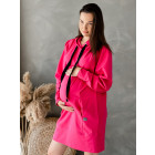 Leisure dress / tunic hidden zipper in the front BUBOO active, bright pink (watermelon)