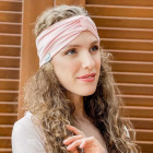 Stylish woman headband KNOT, powder 