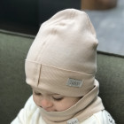 Kids snood scarf for spring, fall - Cream