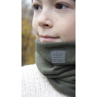 Kids snood scarf for fall, winter, spring BUBOO luxury - Chaki