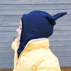 Hat - helmet for girls spring / autumn / winter Fashionista BUBOO luxury, blue