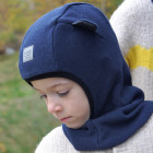 Kid's hat helmet for spring / autumn / winter Bear BUBOO luxury, dark blue