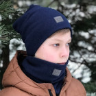 Kids beanie for fall winter spring BUBOO Luxury - Blue
