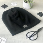 Slouchy Knit kid (2-7y) beanie and snood set in the box for fall, winter, spring - Black