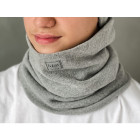 Slouchy Knit kid (2-7y) beanie and snood set in the box for fall, winter, spring - Light Grey