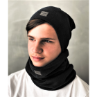 Slouchy Knit teenager (7-18y)  beanie and  snood  set in the box for fall, winter, spring - Black