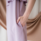 Woman soft linen/viscose dress SANTORINI, ash rose