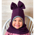 Stylish fall winter mohera wool kids helmet FASHIONISTA purple