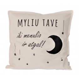 Interior pillow with print MYLIU TAVE, champagne