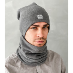 Man beanie for spring fall or winter BUBOO luxury - Dark grey