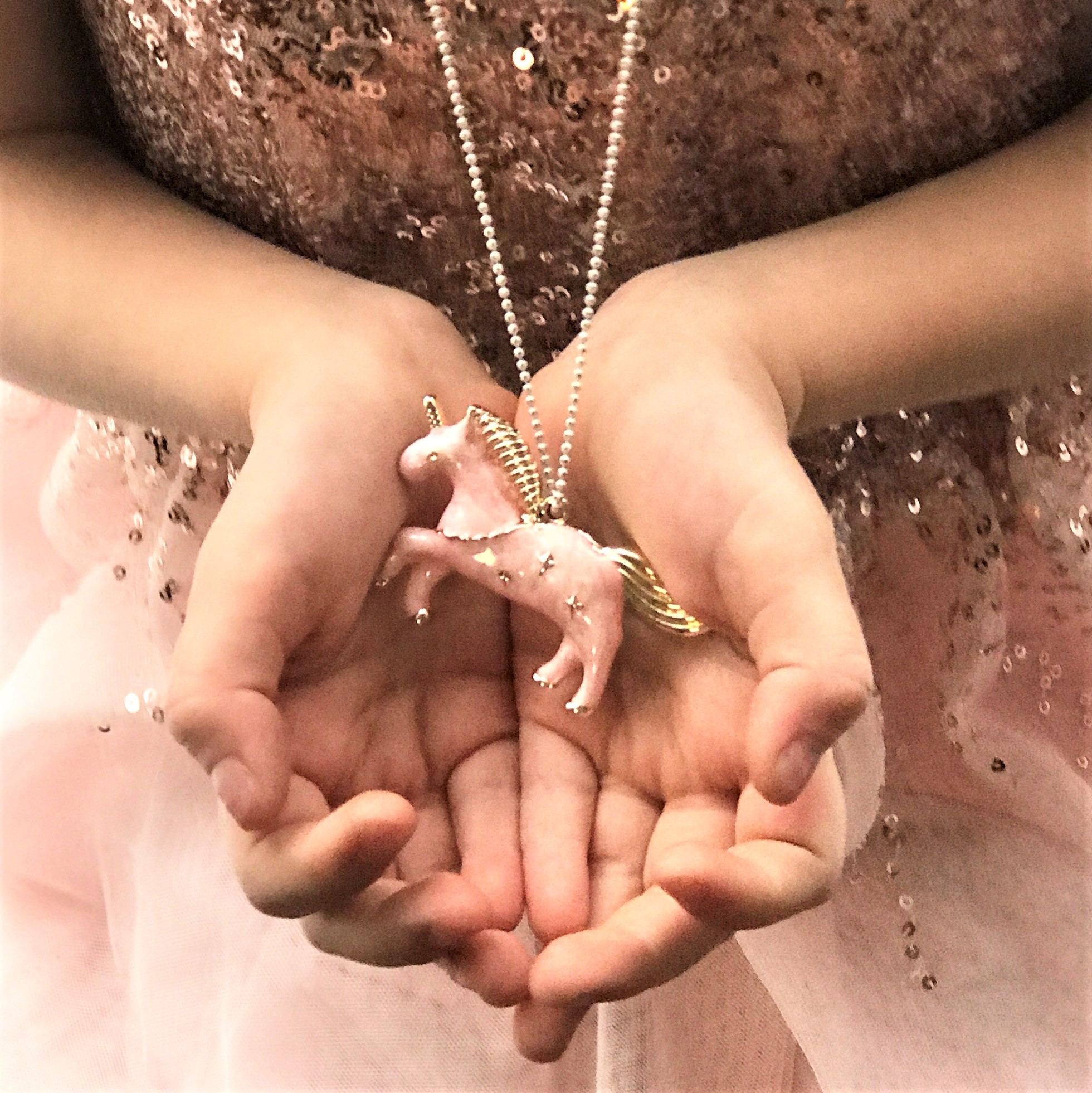 Rose gold unicorn necklace store